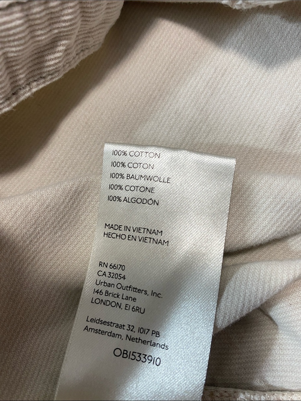 Free People Baby Corduroy Oversized Button Down Shirt Beige Small 100% Cotton - Picture 11 of 16